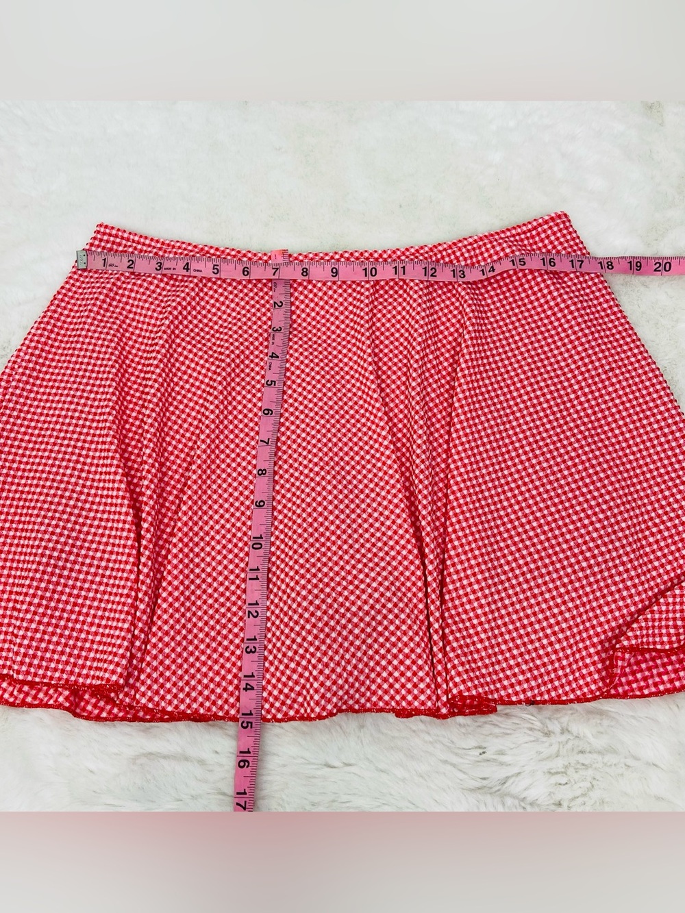 NWOT wild fable Red Gingham plaid stretch Skort size large - Picture 10 of 10